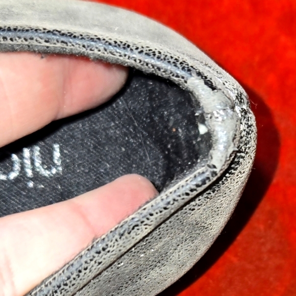 Nicole by Nicole Miller NWT Gray & Black Sz8 FLATS STR8 SASS Retro ArtHoe indie - Picture 5 of 11